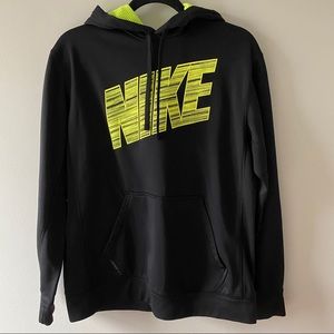 EUC Nike Therma Fit men’s black and neon hoodie